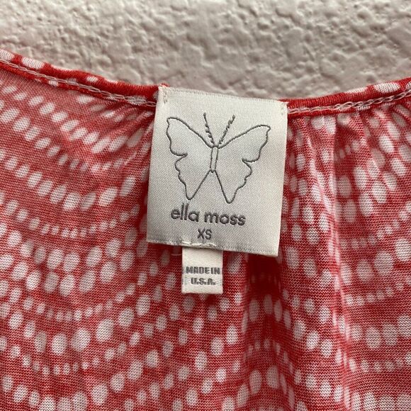 Ella Moss Embroidered Scoop Neck Blouse Shirt Top XS Extra Small Boho Festival - Picture 2 of 5